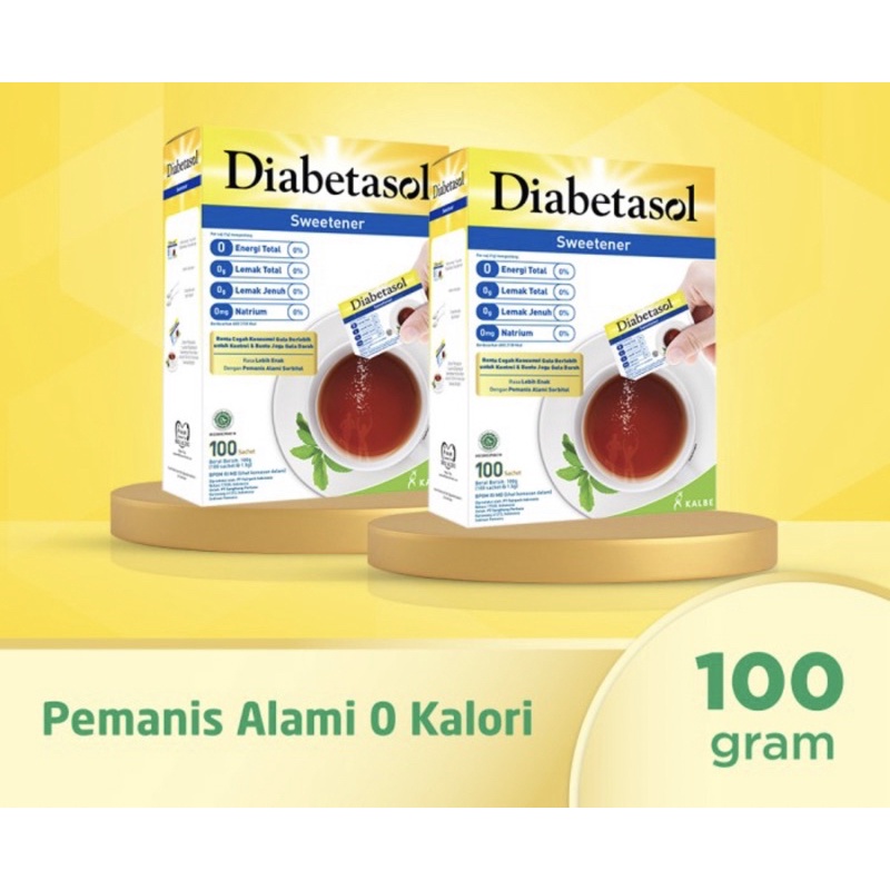 Jual Diabetasol Sweetener Sachet Pemanis Alami Zero Calorie