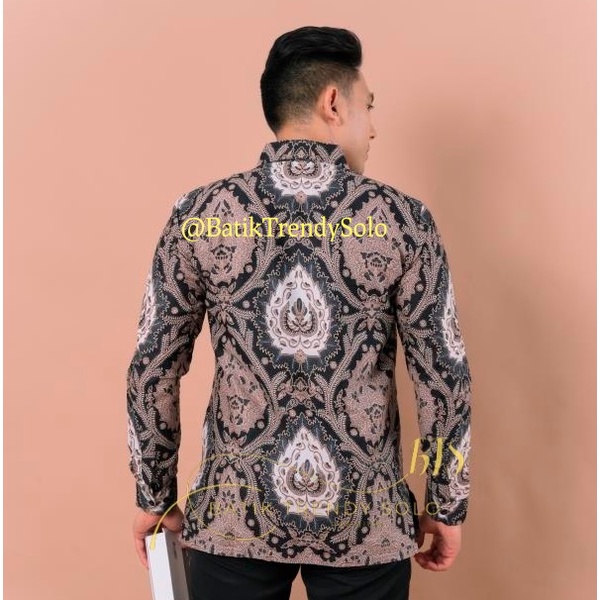 Hem  Kemeja Baju Batik Pria Cowok Laki Laki Slimfit Full Lapis Furing Lengan Panjang Lengan Pendek Original Asli Batik Jumanta Solo Laweyan Size S M L Xl XXL Bahan Katun Premium  158