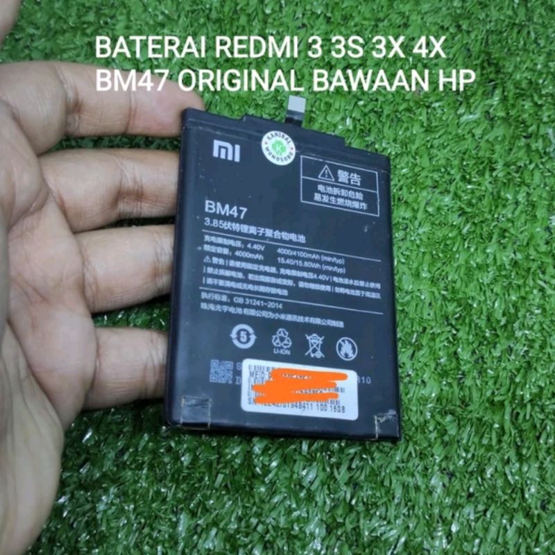 Original Baterai Redmi 3 / 3s / 3x / 4x - Batre Batery Model BM47 Ori Copotan / Cabutan