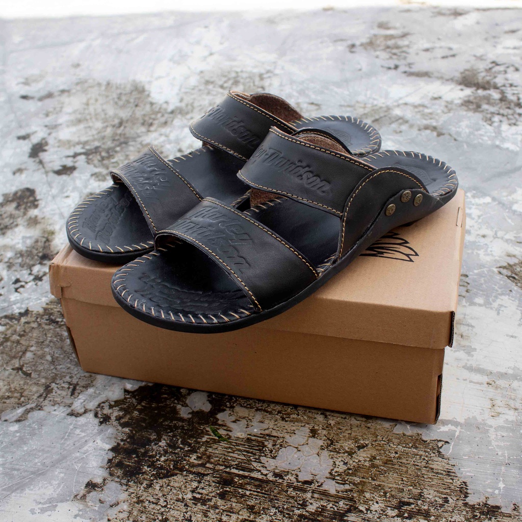 Sandal Kulit Asli Pria Harley Davidson HD B2 HT