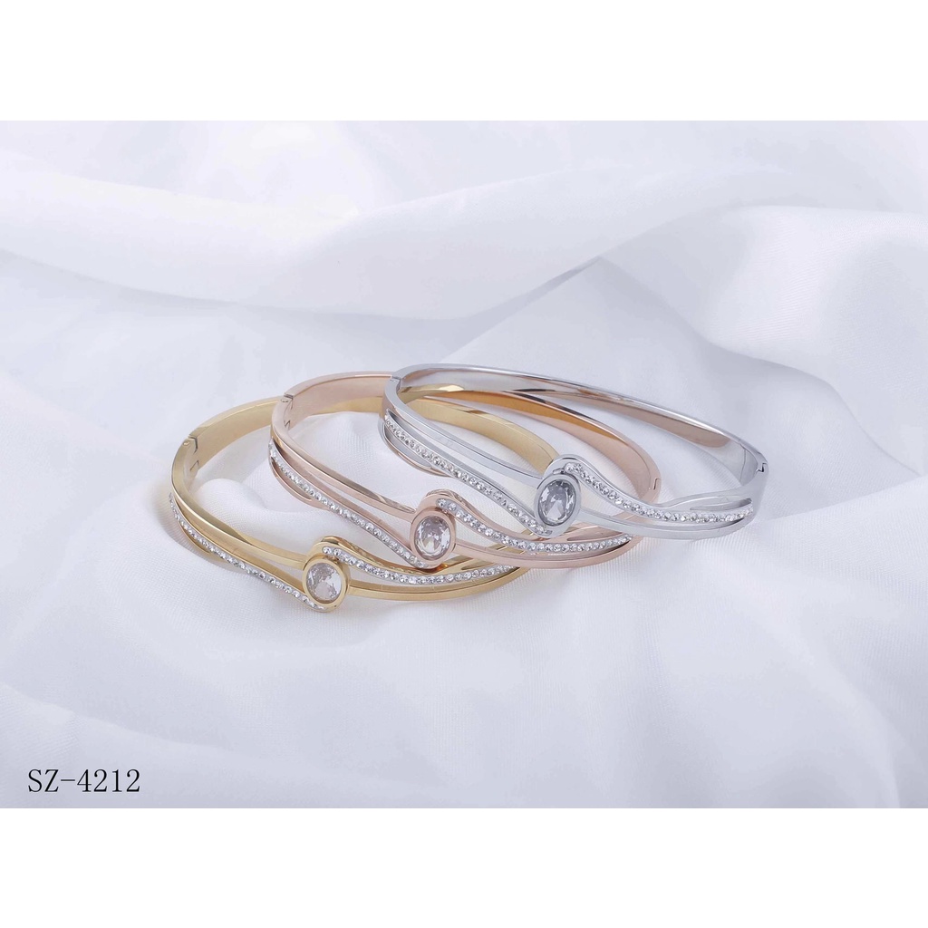 Gelang Titanium Permata Perhiasan Fashion 4212