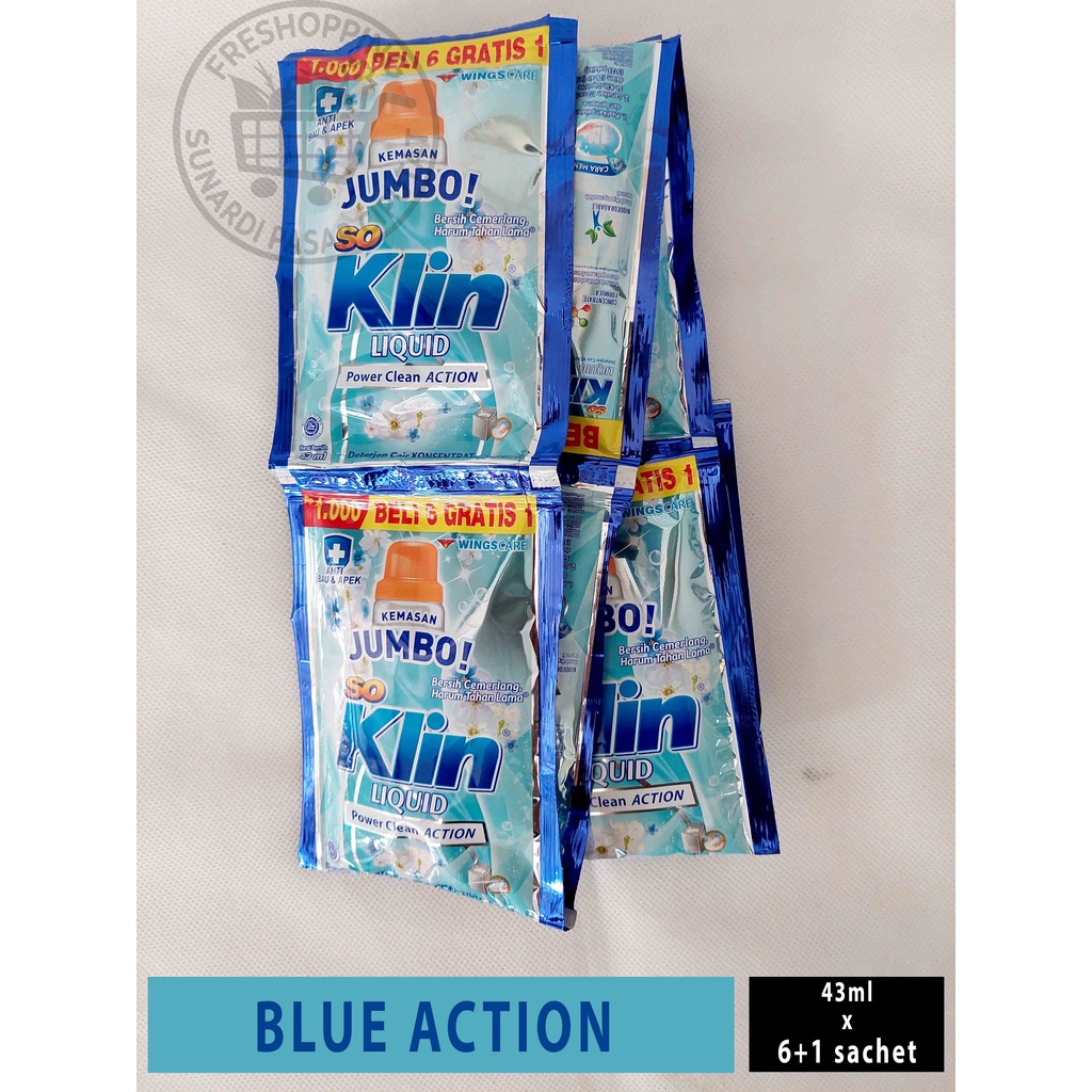 soKlin Liquid Detergent Cair (1renceng  6+1 sachet) All Varian