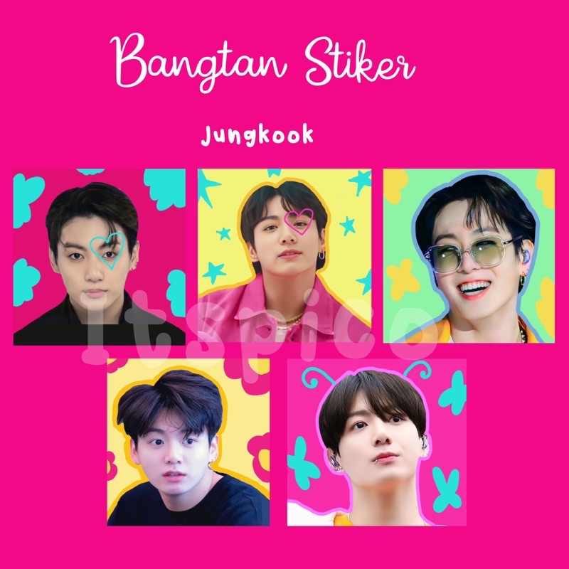 (itspico) 5 Pcs Stiker bangtan BTS cute