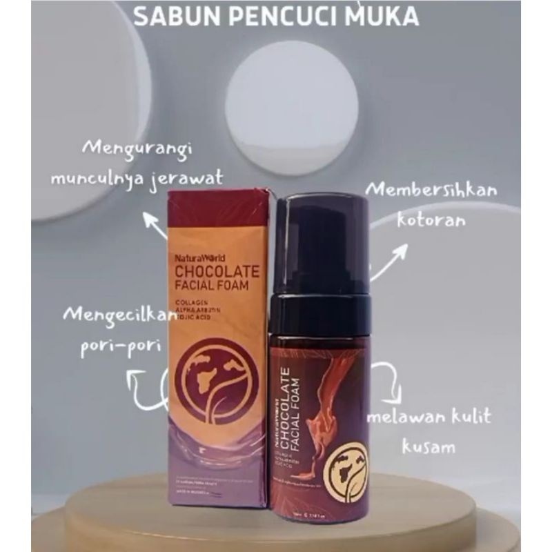 Natura World Facial Foam Chocolate Menghaluskan Kulit