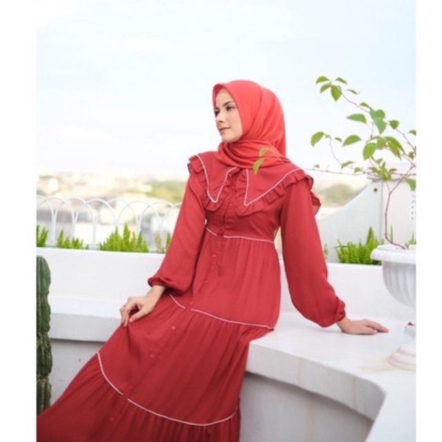 Ounadutfit Angel dress korean busui wanita / pakaian muslim wanita / ootd muslimah