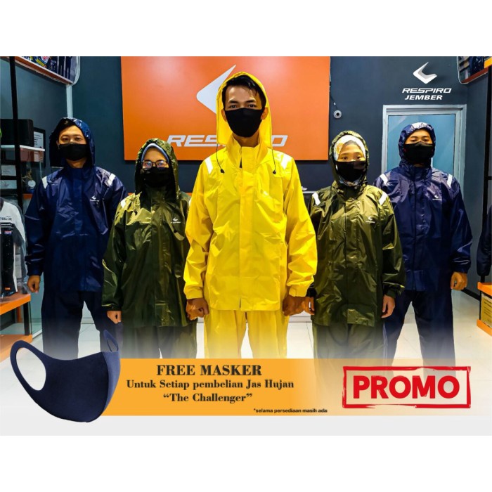 RESPIRO JAS HUJAN THE CHALLENGER RAIN SUIT NAVY - Biru, XXL