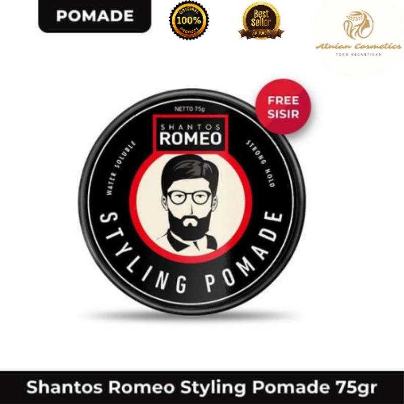 Pomade Rambut Shantos Romeo Hair Styling (Waterbased) Gesby Pomade Rambut Pria Gesbi Rambut Pria Min