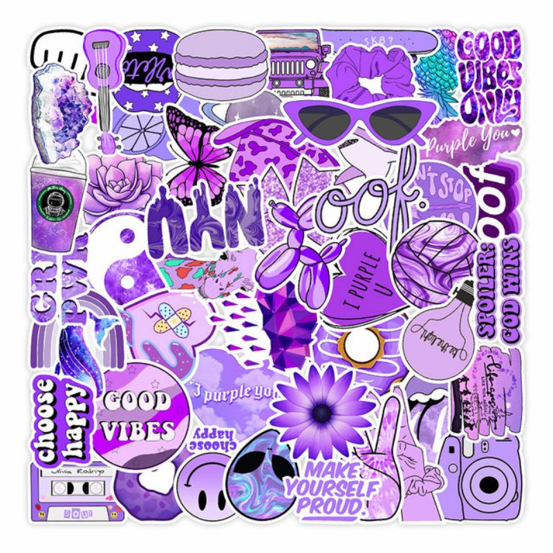 

Stiker Aesthetic Ungu Pack Style 260160- Stiker Aesthetic Keren Imut Laptop, Aksesoris Hp, Anti Air, Motif, Helm, Tumbler, Koper, Kulkas