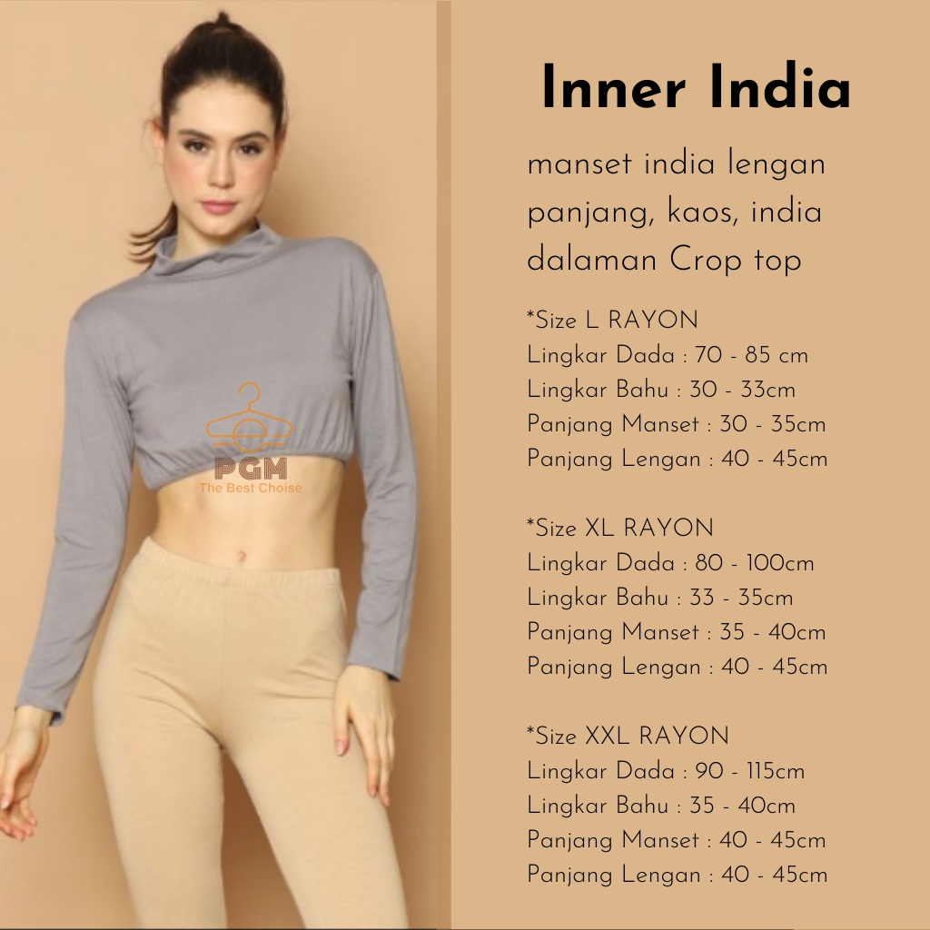 MANSET INDIA CROP TOP KAOS RAYON XXL (61-75)  MANSET SETENGAH BADAN MURAH BISA COD//PGM