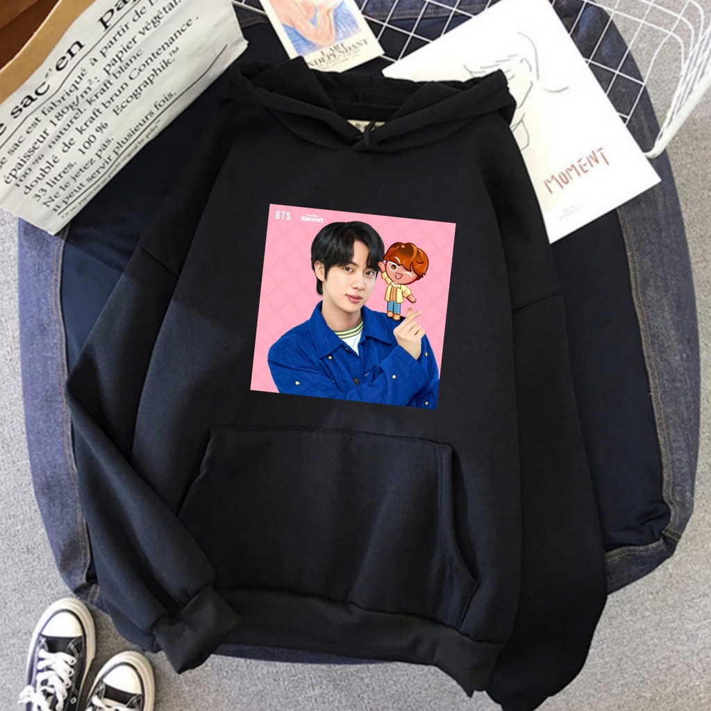 (NEW) Hoodie BTS x Cookie Run Kingdom Wanita Terbaru Oversize Sweater Wanita Kpop BTS Cookie Run Kingdom Anak Dewasa Hoodie Kpop Idol Btsxcookierunkingdom Jimin Jin Jungkook Tebal Jumbo Jaket Bts X Cookie Run Kingdom Anak Perempuan Usia 10 tahun Murah