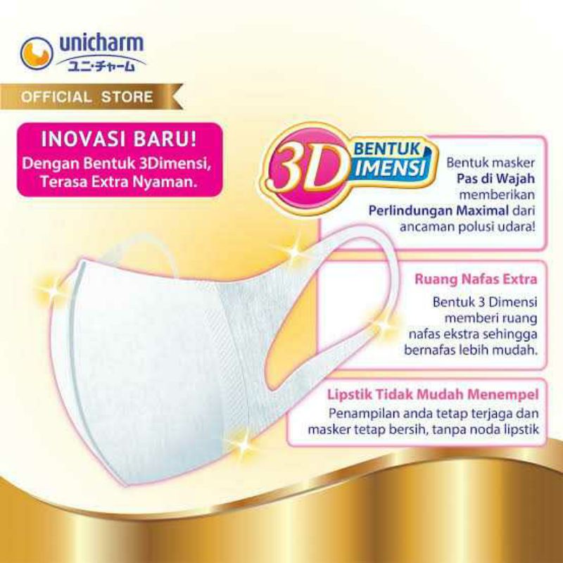 Masker Unicharm Protect Pollution 3D Mask Standard