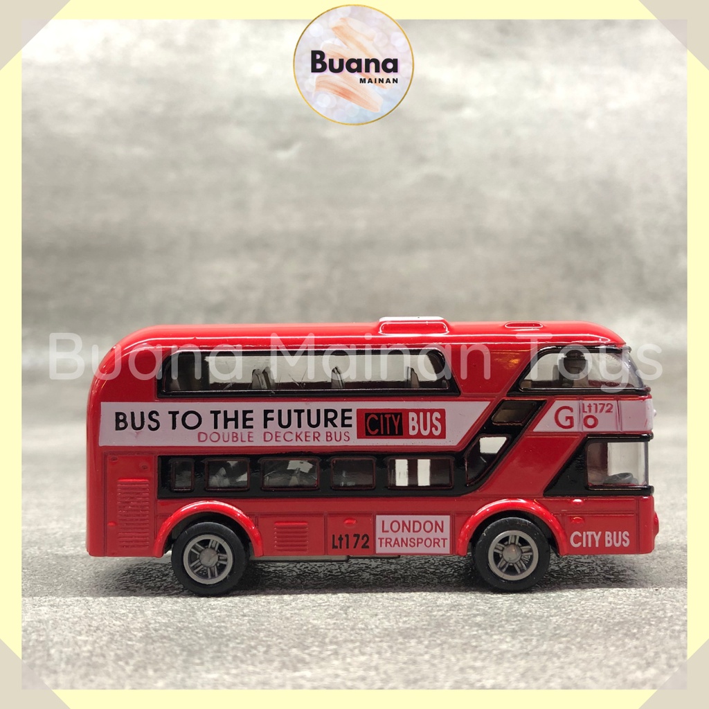 DIECAST LONDON VINTAGE OLD BUS MODERN CITY MAINAN MOBIL ANAK COWO CEWE M8589