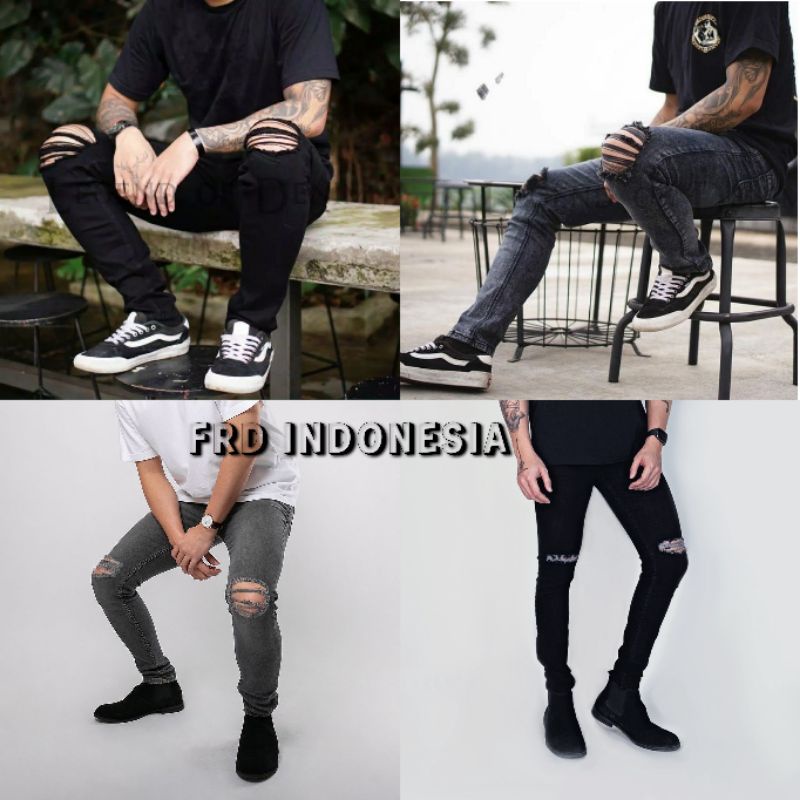 Celana Jeans Pria Panjang Baggy Jeans Celana Jeans Pria Loose Pants Oversize Gombrong