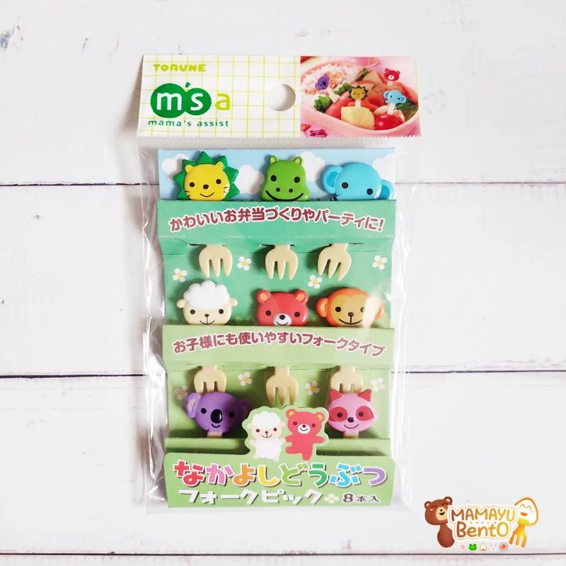 Animal Friends Fork Picks tusukan bento