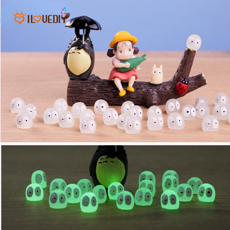 5pcs Ornamen Pot Tanaman Alien Elf Mini Luminous Glowing Bahan Resin Untuk Dekorasi Kamar Tidur