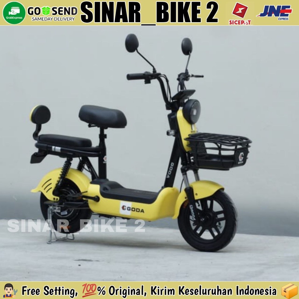 Sepeda Motor Listrik E-Bike Goda 125 500 Watt,, UOU US1 Viper Golden 500 Watt