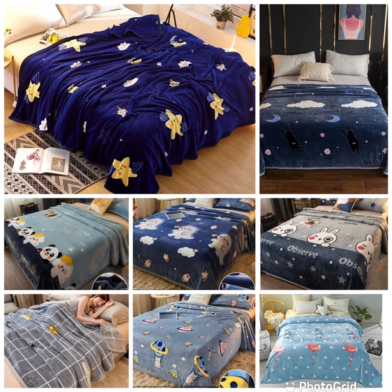 Selimut Bulu Dewasa 135x185 Motif Terbaru Termurah