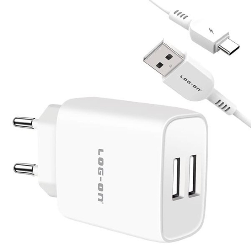 CHARGER LOGON Lo-C31 TYPE C Quick Charge 2USB 2.4A SMART IC