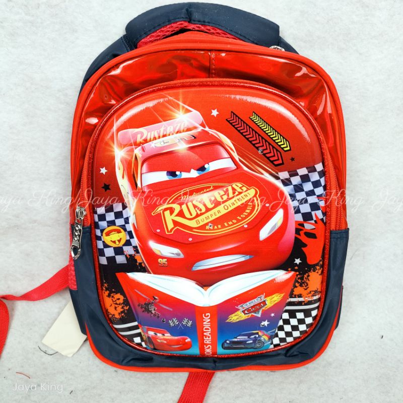 Ransel Batok 14 Inch Karakter Cars Avenger Spiderman Tas Sekolah Anak Laki TK