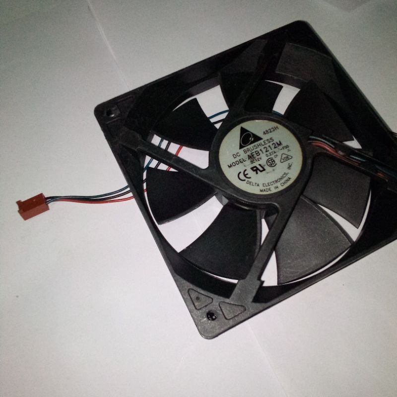 FAN 12CM KIPAS ORIGINAL DELTA AFB1212M 12V 0.27A 3PIN GARANSI
