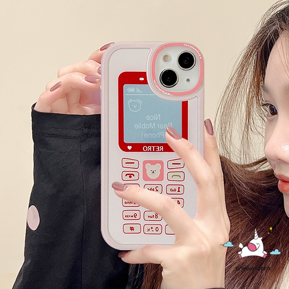 Ponsel Nokia Kreatif Pola Tombol Kartun Beruang Soft Case POCO M3 F4 X3 Pro X3 NFC Redmi 12C 9A A1 K40s 10 9T 9 10C 9C NFC Redmi Note10 8 9 9s 10s 11Pro 11 11s 9pro 10pro Max