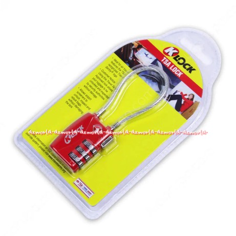 TSA Lock Lock Kunci Gembok Merah Stainless Gembok Nomer
