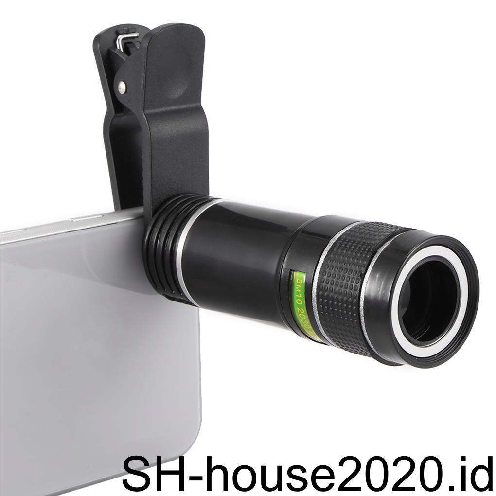 Lensa Teleskop Telephoto Universal Zoom 20x Dengan Klip Kamera Untuk iPhone X 7 8 plus Samsung Xiaomi Huawei 2020