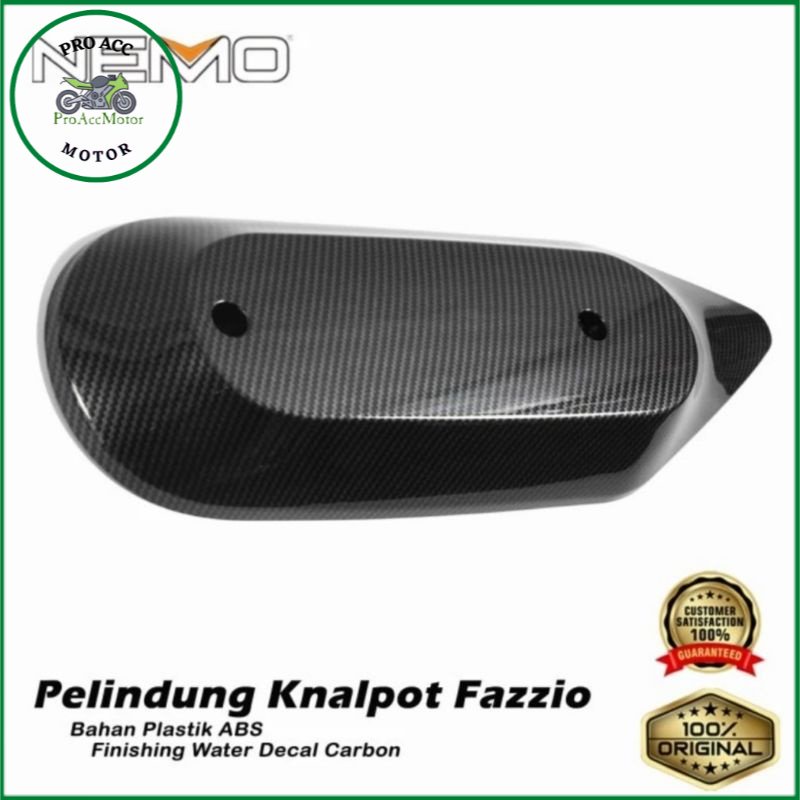 Cover Tutup Knalpot Carbon Yamaha FAZZIO Carbon Nemo (bisa cod)