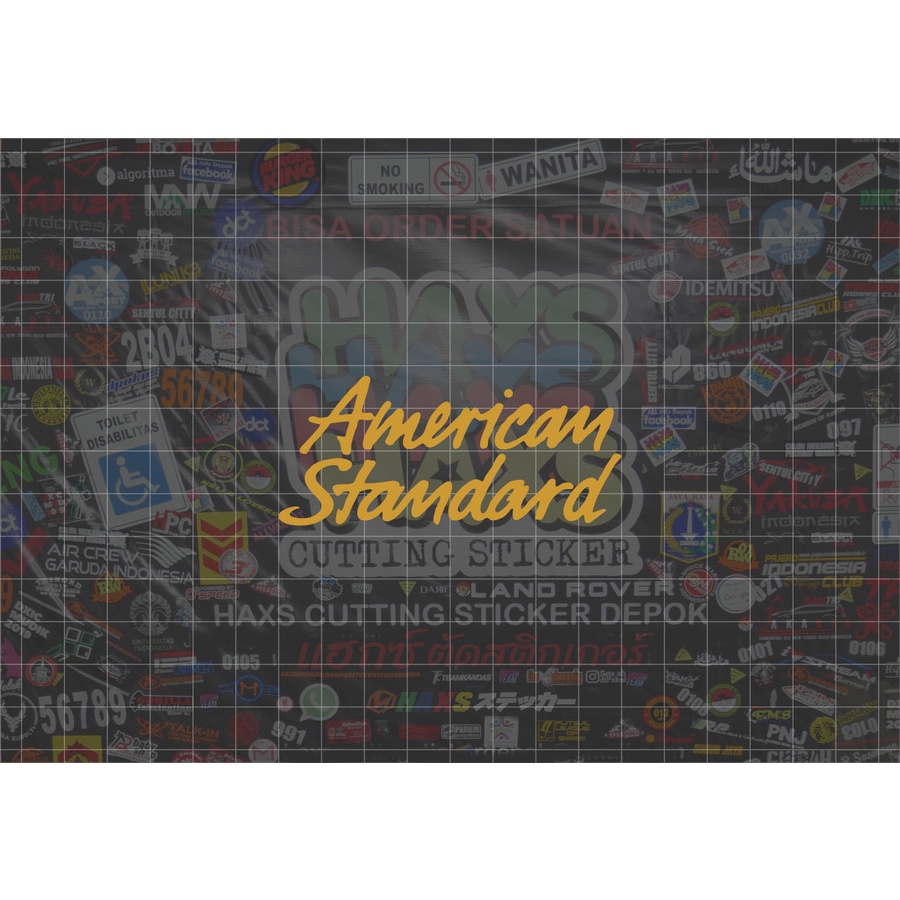 Cutting Sticker American Standard Ukuran 8 Cm Untuk Motor Mobil