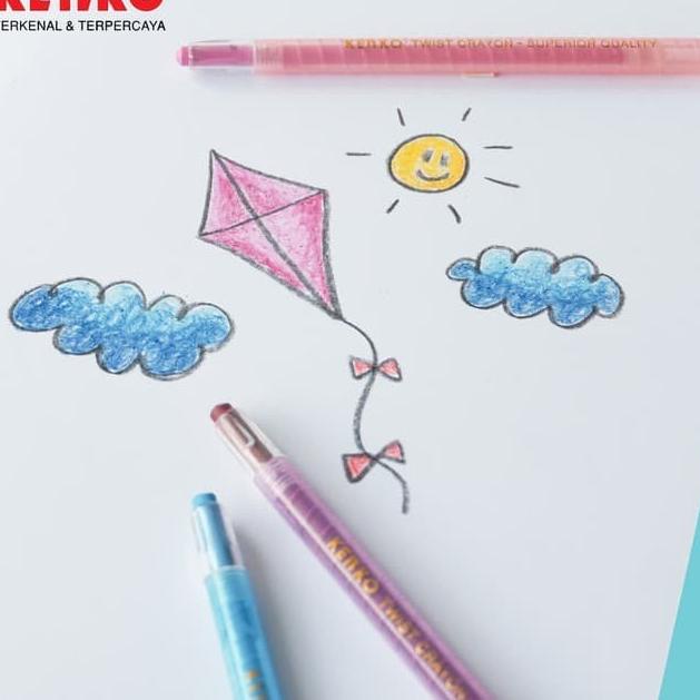 

Kekinian - Twist Crayon / Crayon Putar Kenko isi 24 warna 경