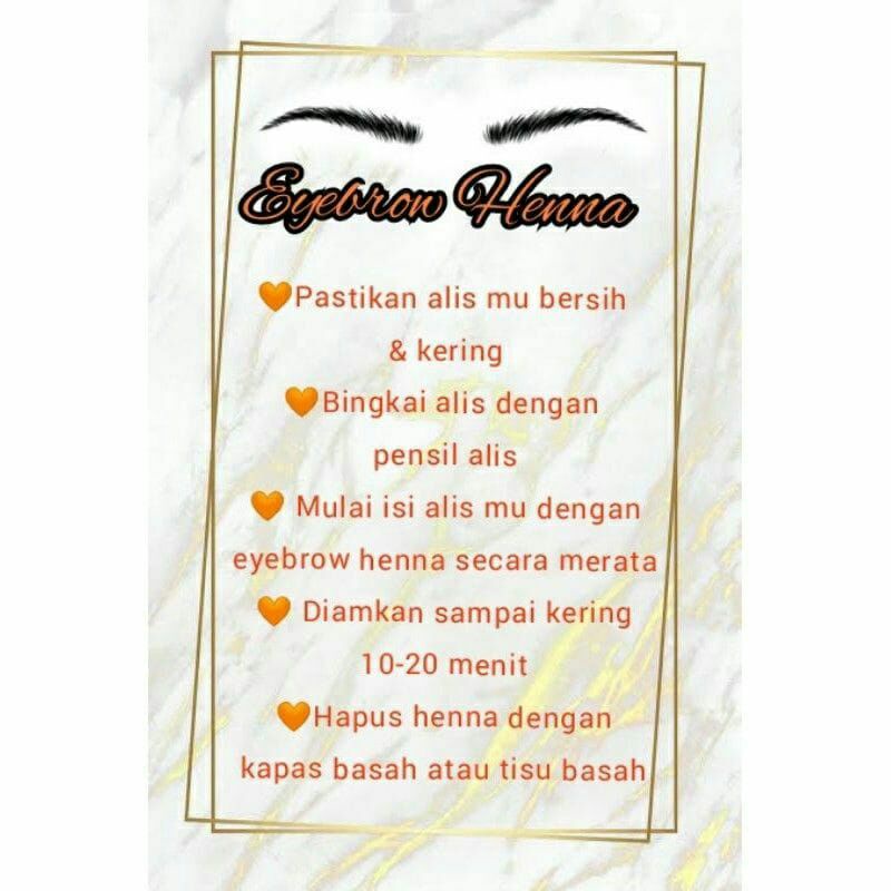 Henna Alis Water Proof / Henna Alis Tahan Lama / Henna Alis eyebrow / Pasta Henna
