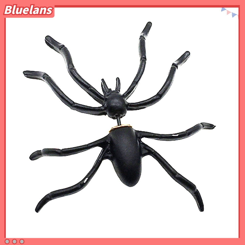 1pc Anting Stud Desain Laba-Laba Gaya Gothic Punk Untuk Pesta Halloween