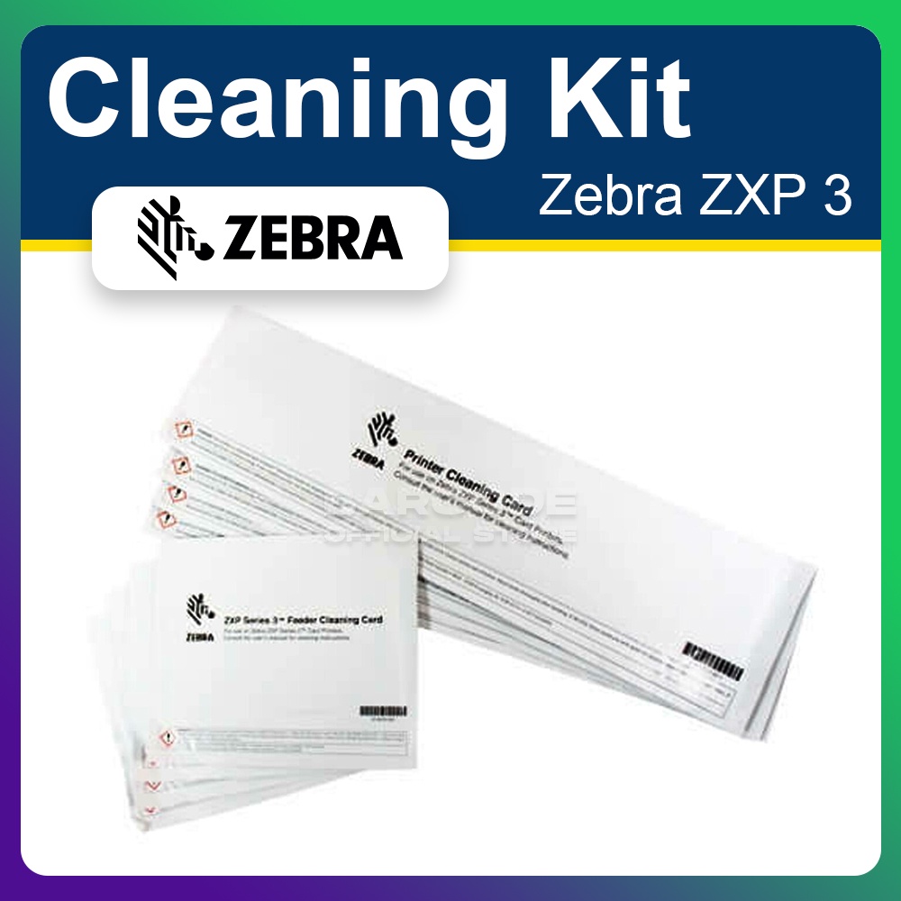 Jual CLEANING KIT ID CARD PRINTER ZEBRA ZXP SERIES 3 (ORIGINAL