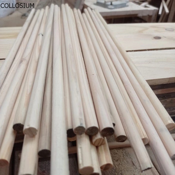 

Unik Dowel Kayu Jati Belanda 50X1Cm Isi 14Pcs Sudah Serut Halus Finishing Gilaa!!!
