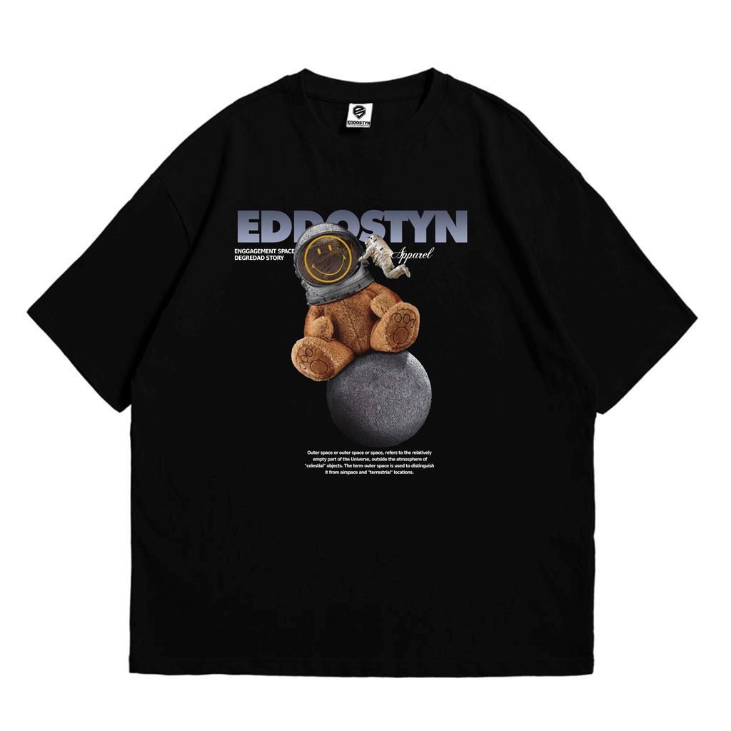 EDDOSTYN Oversized T-Shirt Black 100% Cotton