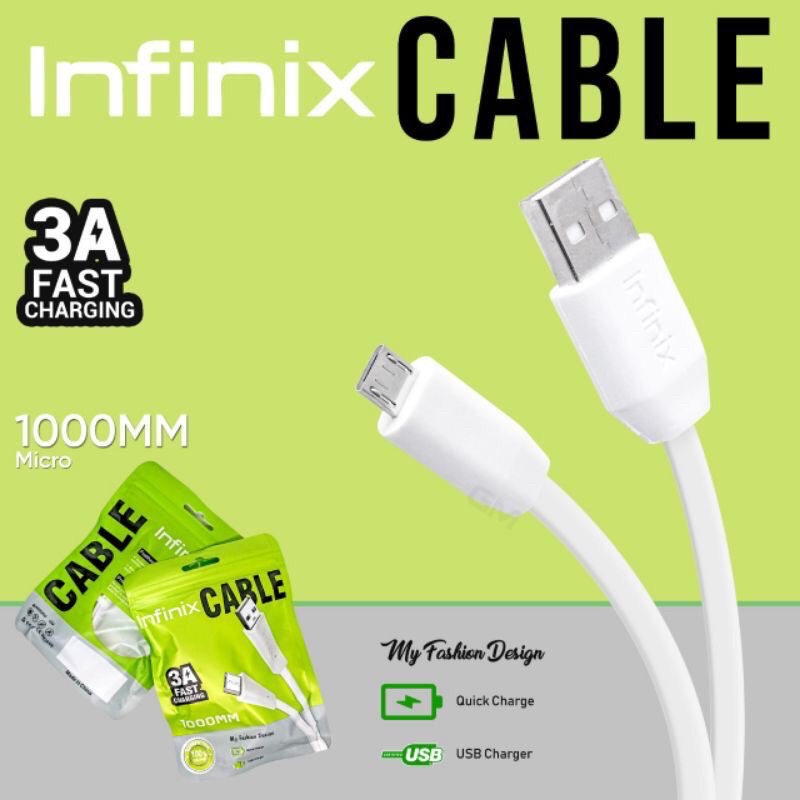 Kabel Data Infinix 3A Fast Charging Micro Usb &amp; Type C