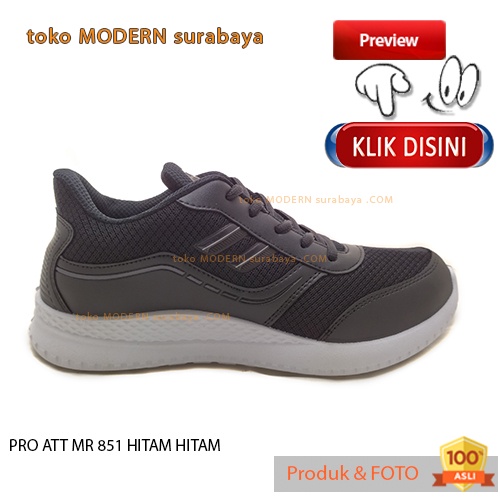 Sepatu pria sekolah casual sneakers tali PRO ATT MR 851 HITAM PUTIH