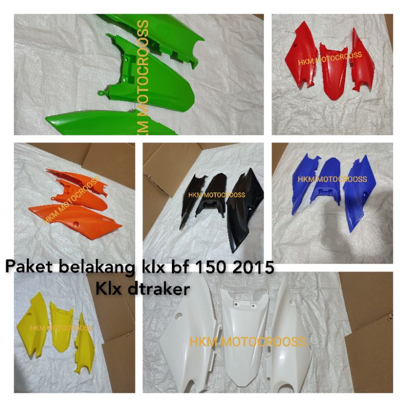 sayap jok klx bf 2015 cover body klx bodi klx bf 2015 side panel dan sepakbor belakang klx bf slebor