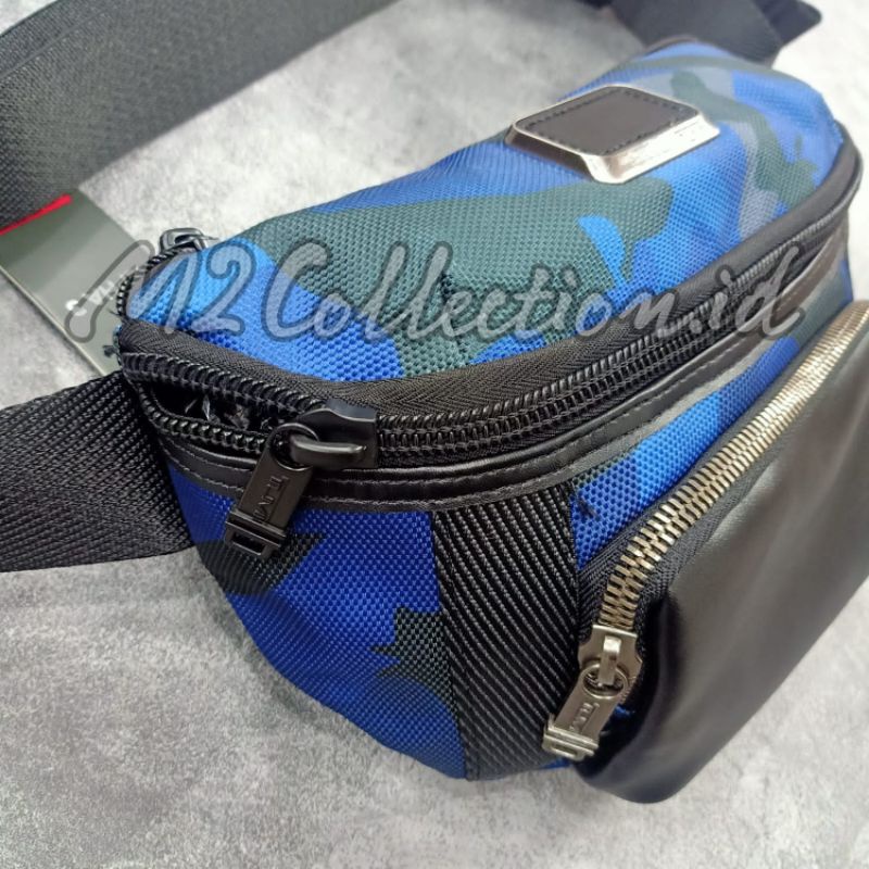 Tas Pinggang Tumi Colombus Army Blue Waistbag Tumi Belt Bag Mirror Quality