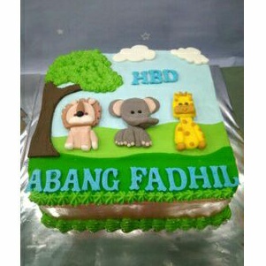 

Kue Ulang Tahun / Tart Cake tema Safari Animal 3D