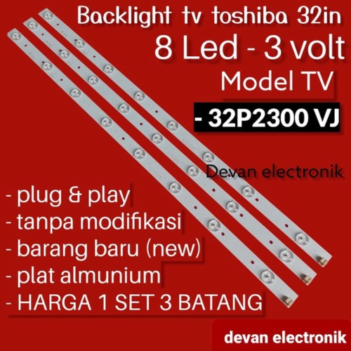 Unik Backlight Tv Toshiba 32p2300 lampu led backlight tv toshiba 32 p2300vj backlight toshiba 3v 8k 