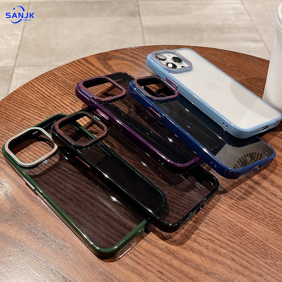 New ！！high quality Suitable for iPhone 14 anti fingerprint phone case iPhone 14 plus 12 13 14 Pro Max hard case metal camera+metal button phone case