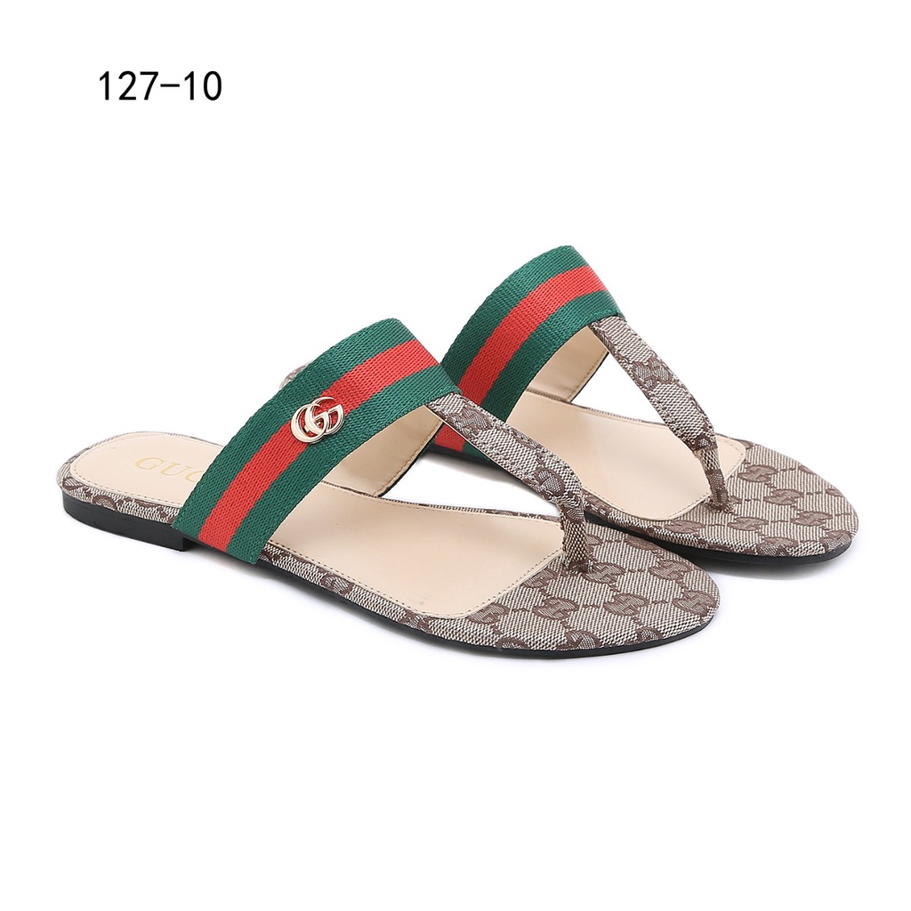 GC GG Canvas Thong Sandal's 127-10