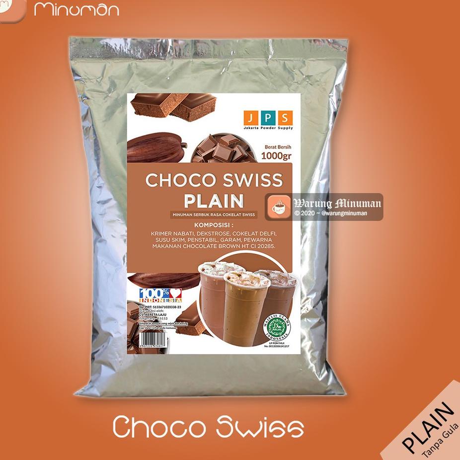 

SALE!!Bubuk Minuman 1 kg Rasa Choco Swiss Cokelat Coklat Swiss JPS Powder Plain Tanpa Gula Serbuk Instan|RA5