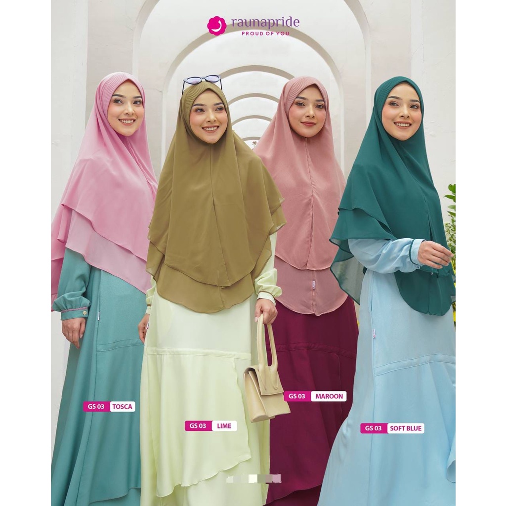 Rauna RGS GS 03 Gamis Syari Set / Rauna Terbaru 2022 / Fashion Muslim