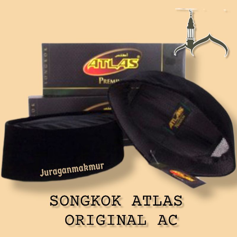 songkok atlas hitam polos / peci hitam polos atlas