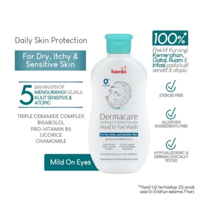 Bambi Baby Dermacare Daily Sooting &amp; Calming theraphy Head To Toe Wash