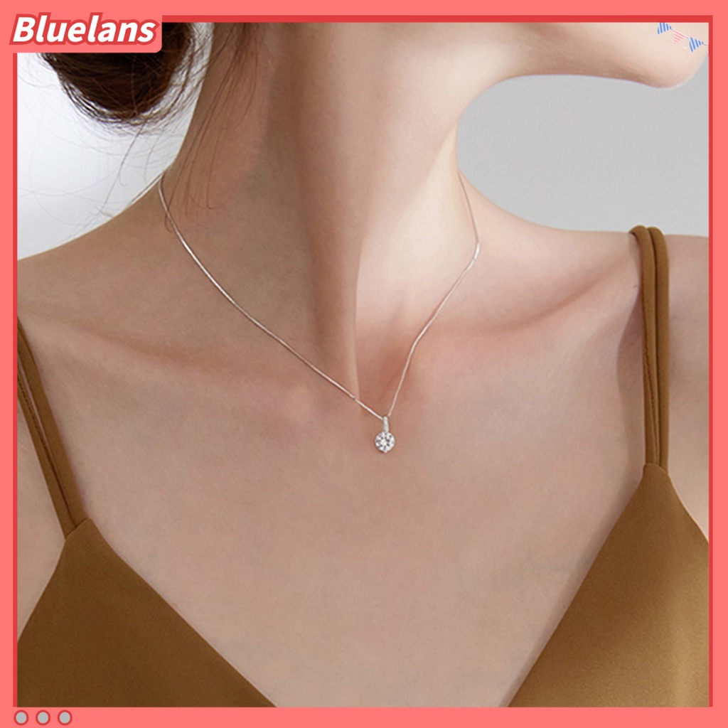 Kalung Choker Bentuk Water Drop Aksen Berlian Imitasi Untuk Wanita