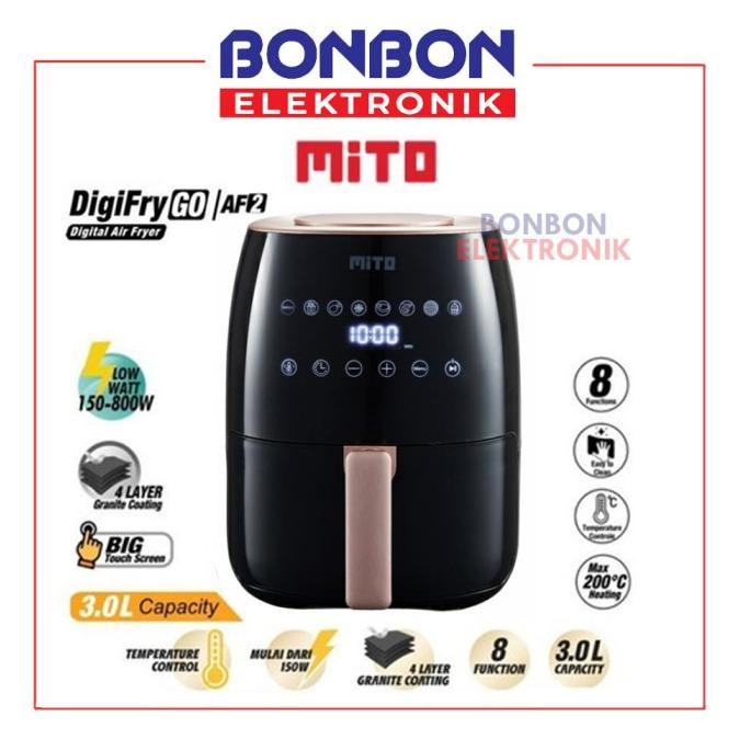 TERMURAH Mito Digital Air Fryer / Digifry AF2 3L /PERALATAN MASAK SET/PANCI PRESTO/PANCI SET/WAJAN A