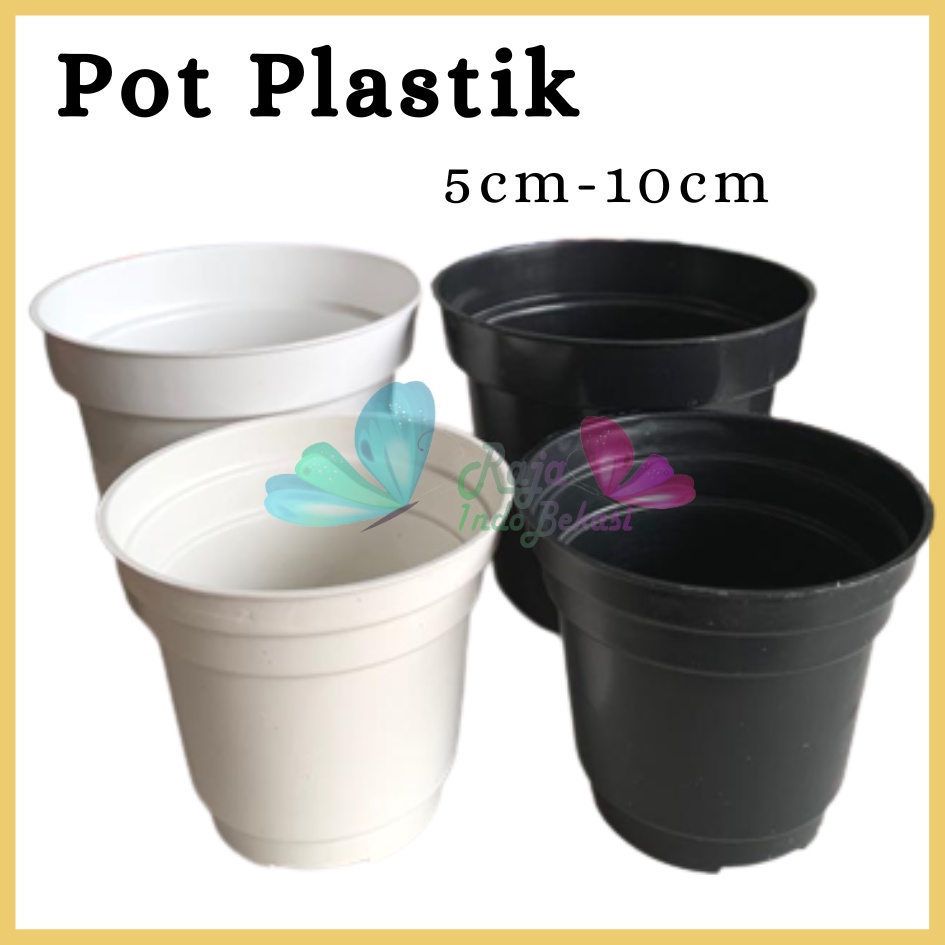 Pot Kaktus Mini Pot Hitam 5cm ,8cm dan 10cm